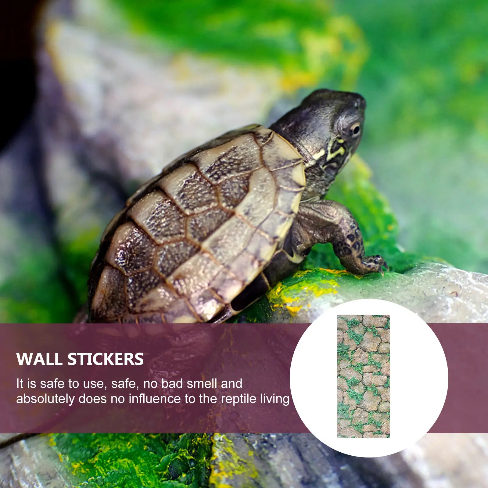 Reptile Tank Rocks Pattern Wallpaper Thickened Self-Adhesive Background Sticker Terrarium Decal Pet Box Wall Decor Reptile Case Zpaxo