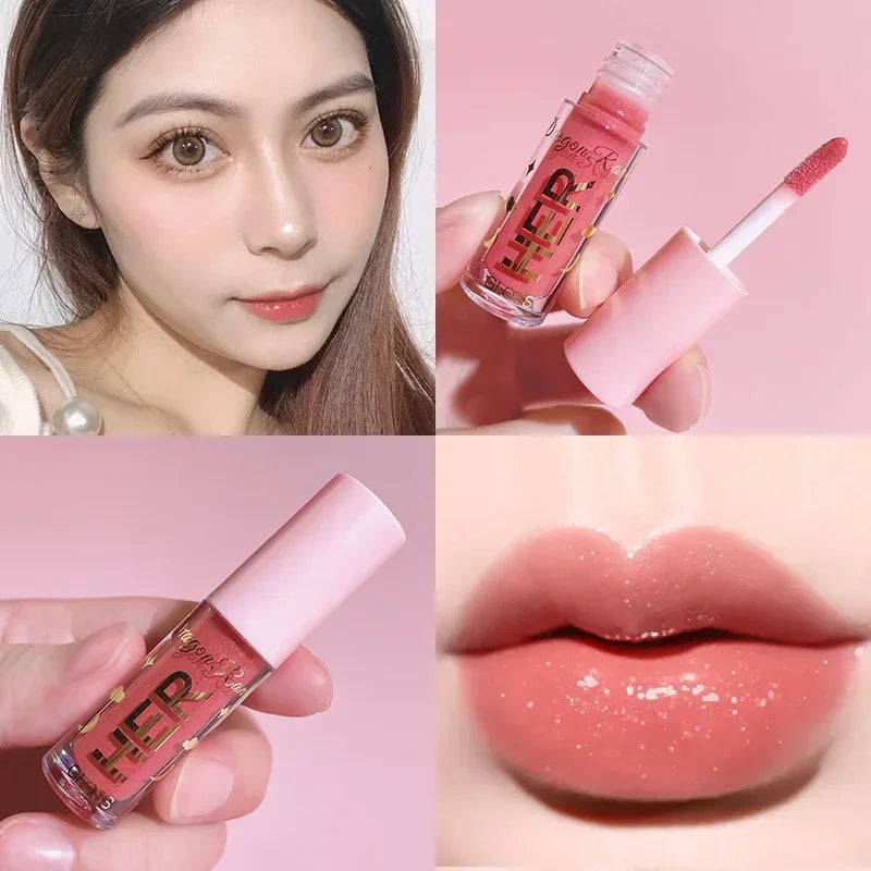 8 Colors Liquid Lipstick Waterproof Moisturizing Long Lasting Shiny Lip Gloss Natural Makeup Jelly Lip Glaze Shimmer Cosmetics Zpaxo 02