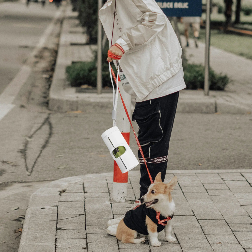 Dog Poop Bag Holder Portable Waste Dispenser Hands Harness Backpack
