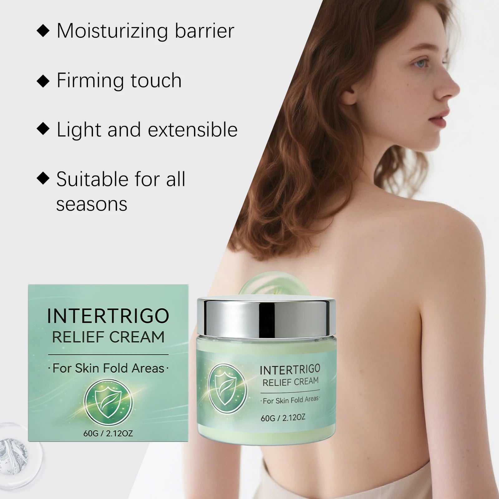 Intertrigo Relief Cream – Skin Fold Care & Anti-Chafing Treatment Skin Fold Cream Zpaxo