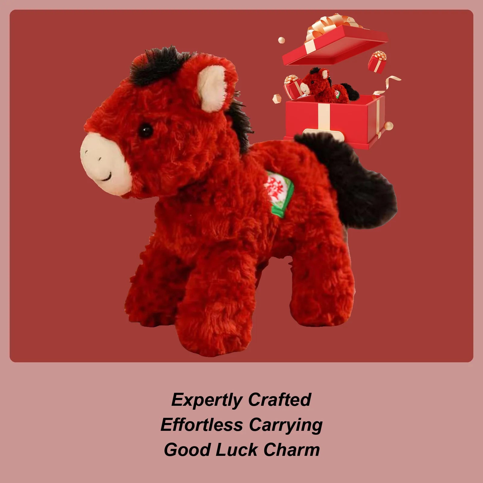 Chinese New Year Horse Plush Plush Soft Toys 2026 Horse Year Doll For Kids Teens Adults Collectors Bedroom Study Children's Room Zpaxo