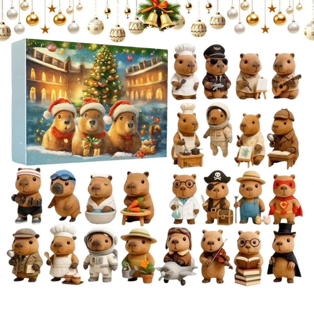 Capybara Advent Calendar 2025 24 Days 2D Acrylic Christmas Countdown