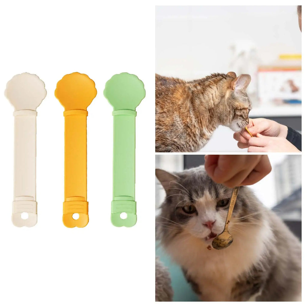 Cat Strip Squeeze Spoon Portable Multi Use Lickable Cat Treats Scoop Cat Feeding Spoon Pet Snack Feeding Pet Food Spoons Zpaxo