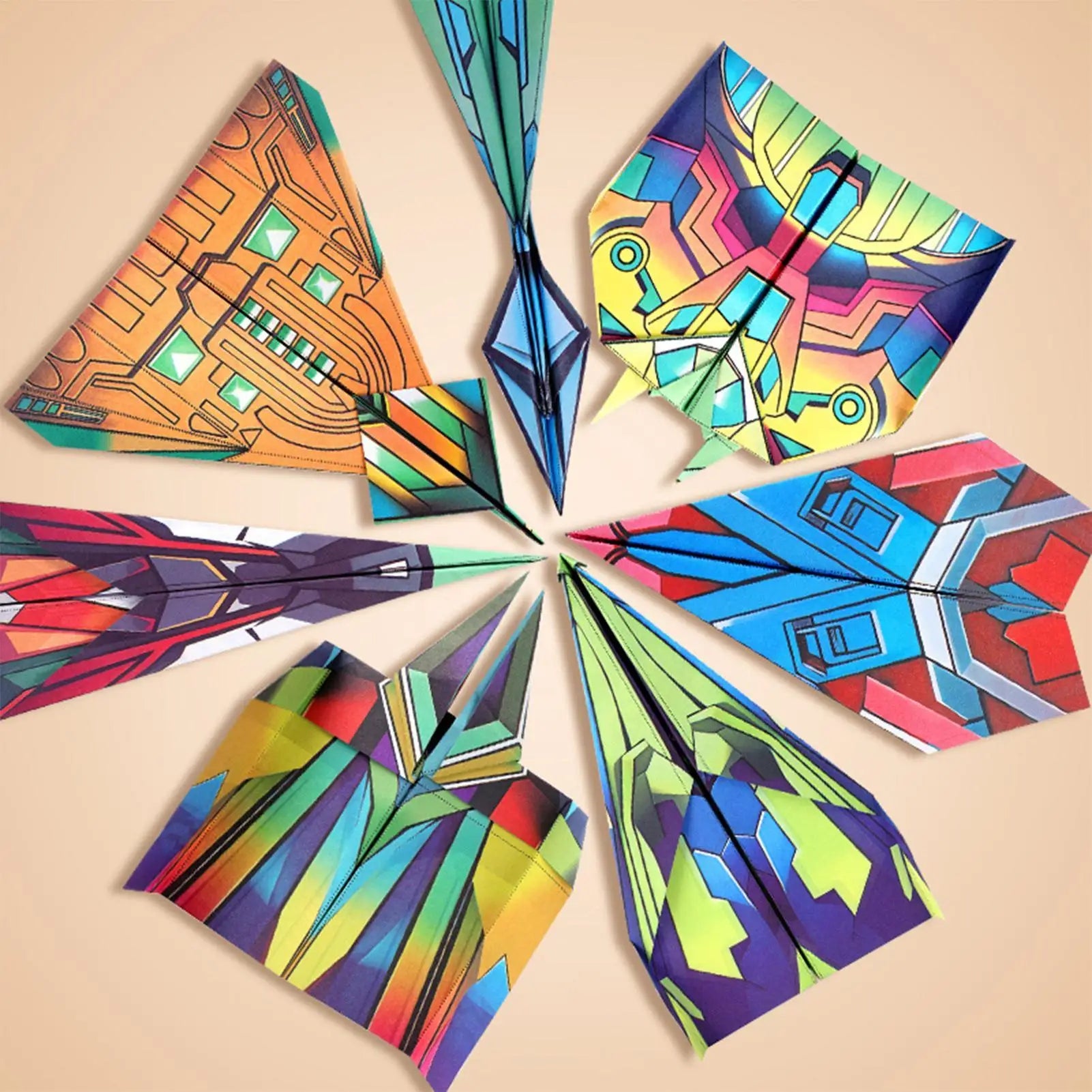 Paper Airplane Book Colorful Toys Instructions Creative Plane