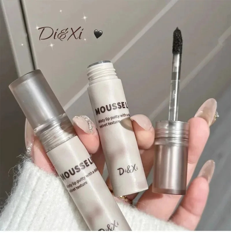 Gothic Black Matte Lipstick Waterproof Mousse Lip Mud Dark Brown Lipstick Nude Red Punk Silky Gloss Non-stick Lip Tint Makeup Zpaxo
