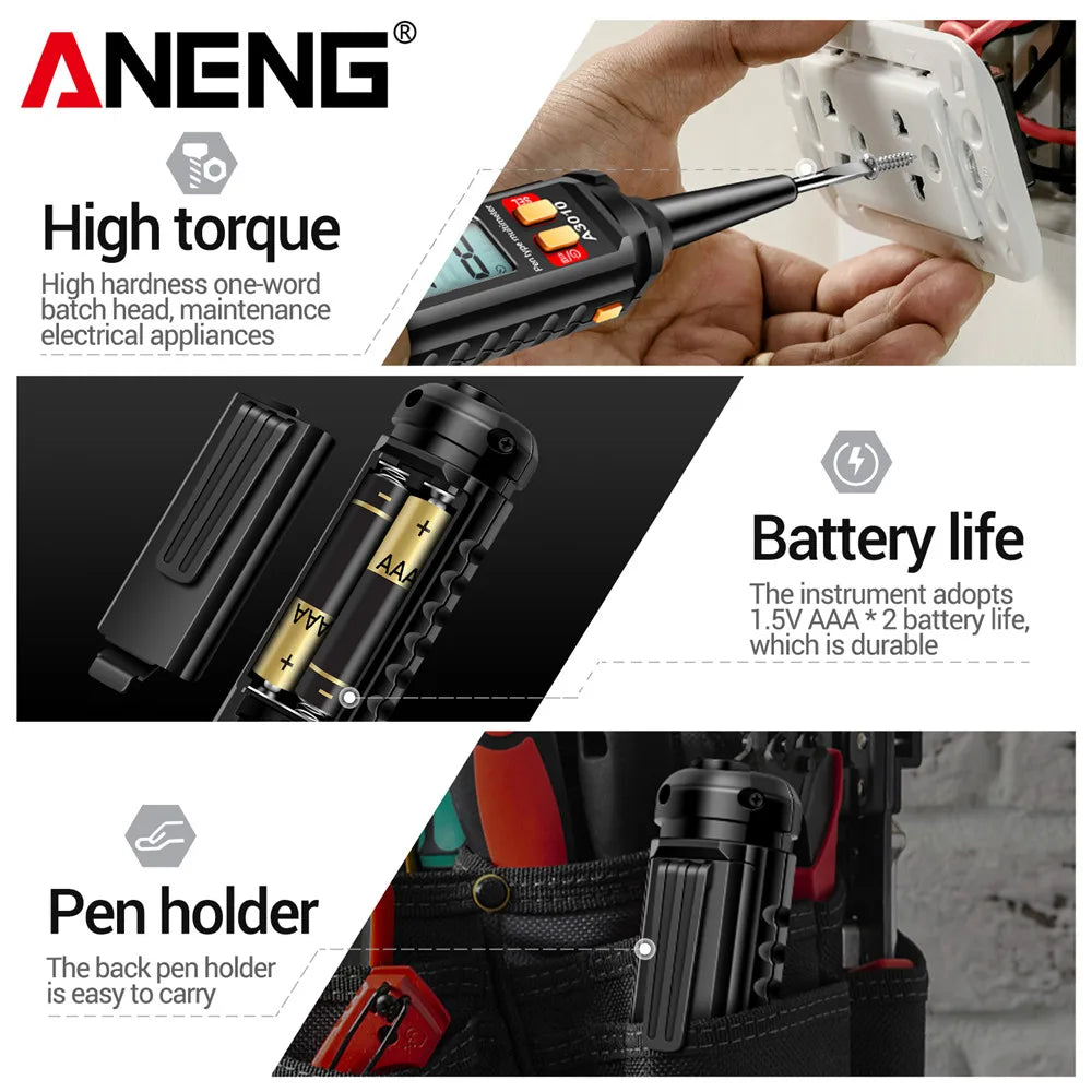 ANENG A3010 Pen-type Multimeter Meter Auto Range Tester LCD