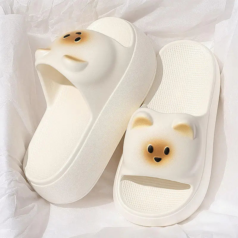 SHAJI Women Candy Colors Cloud Slides Summer Chunky Platform Thick