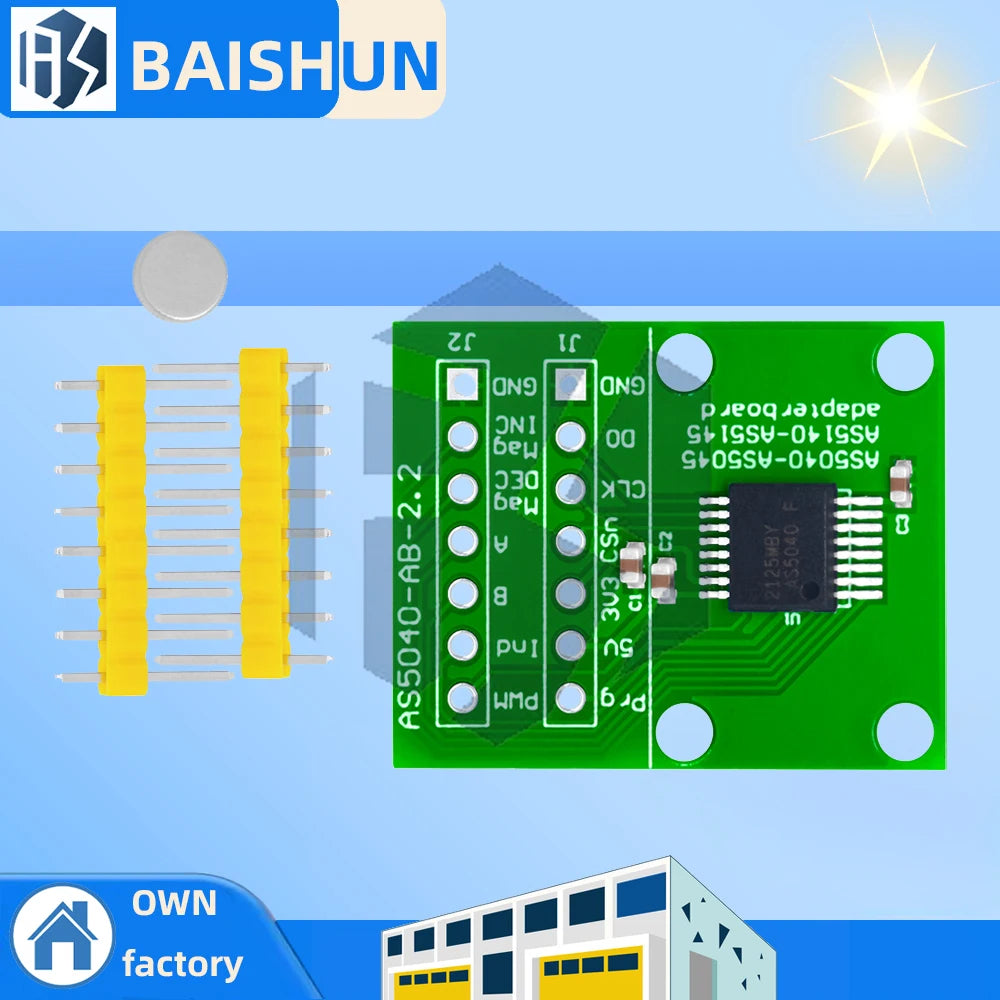 AS5040 Programmable Magnetic Rotary Encoder Module (AS5040-ASST): Non-Contact, Replaces Optical Encoder – For Arduino Zpaxo Default Title
