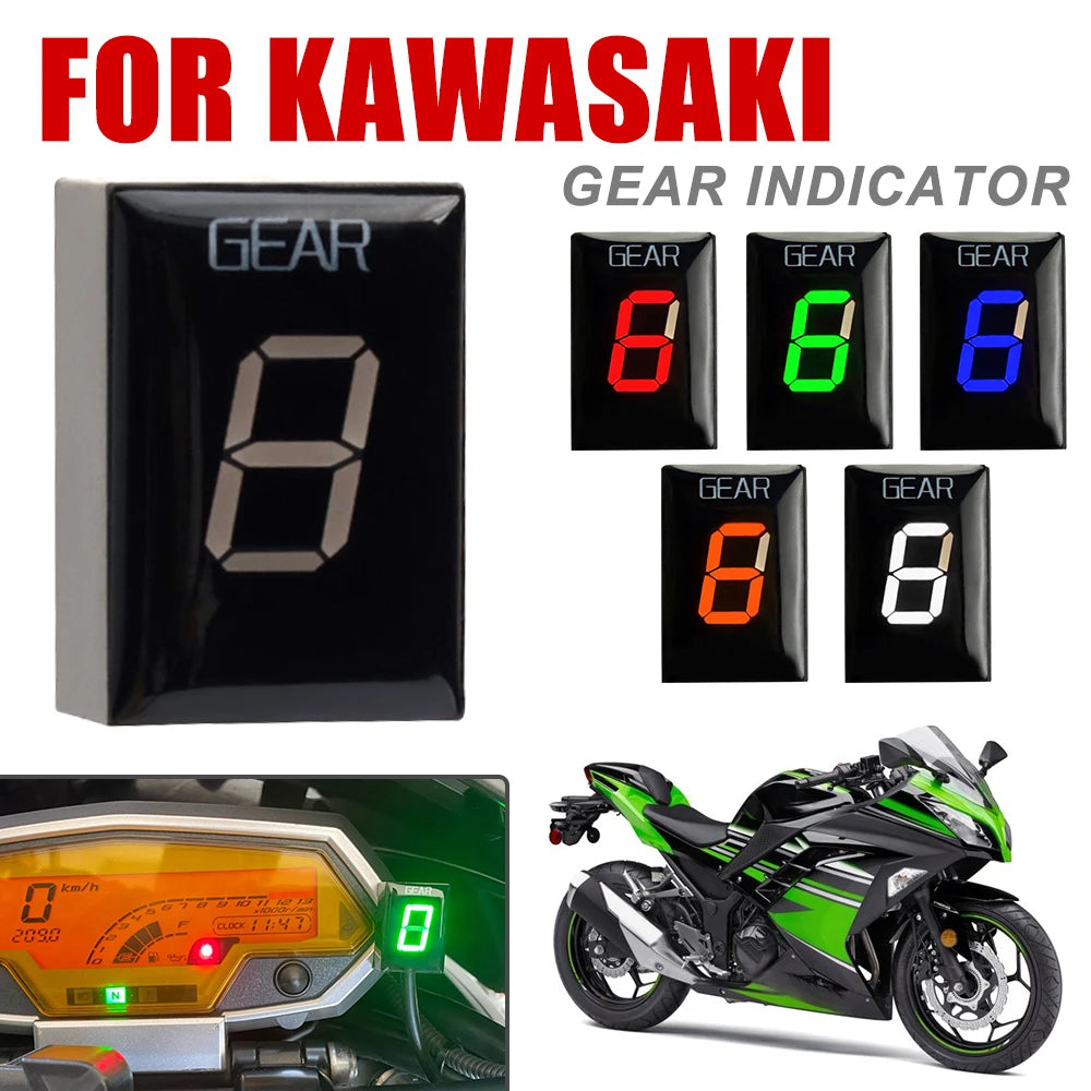Gear Indicator For Kawasaki ER6N Z1000SX Ninja400 Z1000 Z800 Z750 Versys 650 Z650 W800 Motorcycle Speed Display Meter Accessory Zpaxo