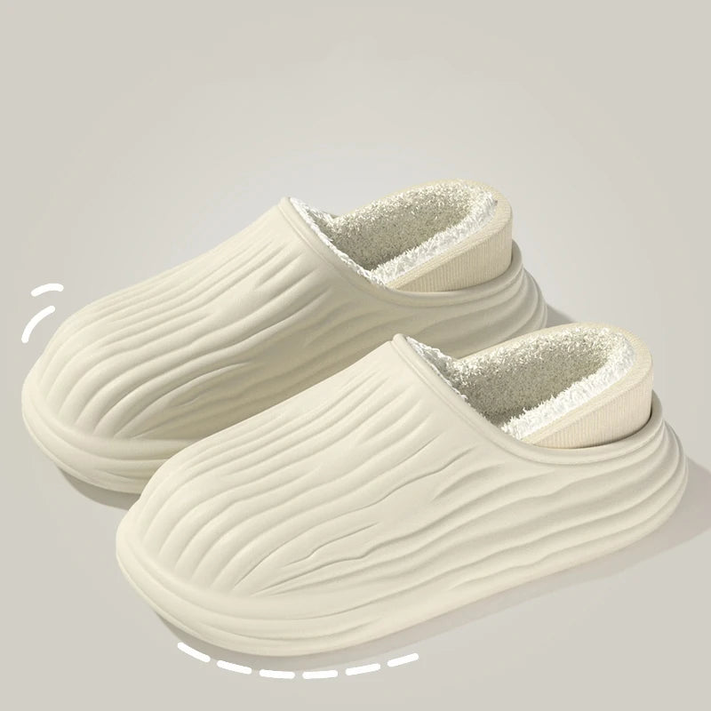 Winter Women Cotton Slippers Warm Non-slip Thick Bottom Slides Soft