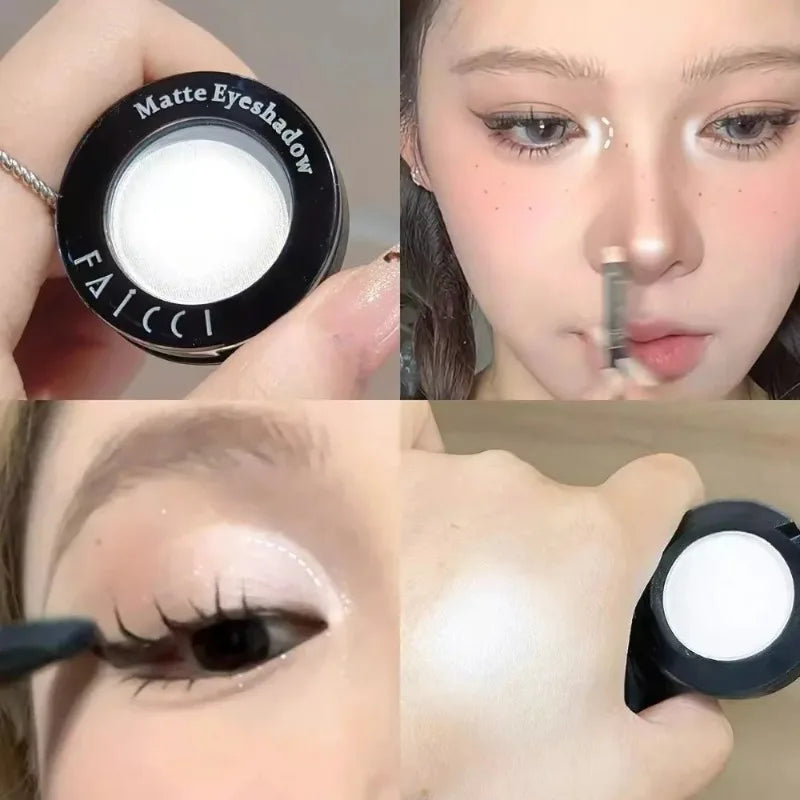 Eyeshadow Matte Red Black White Brighten Highlighter Eye Shadow