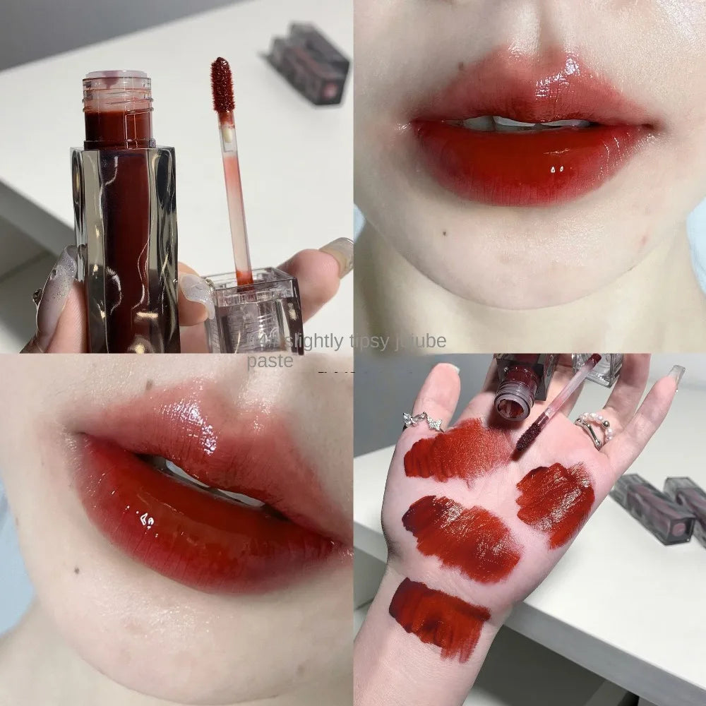 Sexy Red Lip Tint 6 Color Dyeing Lip Gloss Water Crystal Long Lasting Lip Stick Waterproof Moisturizer Liquid Lipstick Makeup Zpaxo 04
