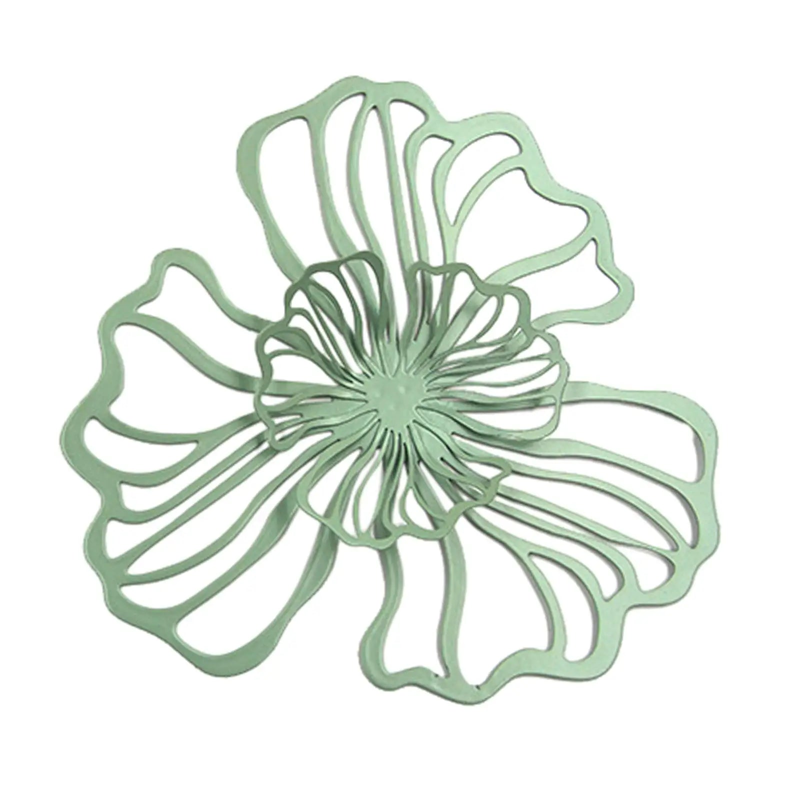 Metal Flower Wall Art Decor – Iron Floral Wall Hanging Metal Wall Art Zpaxo Green Large