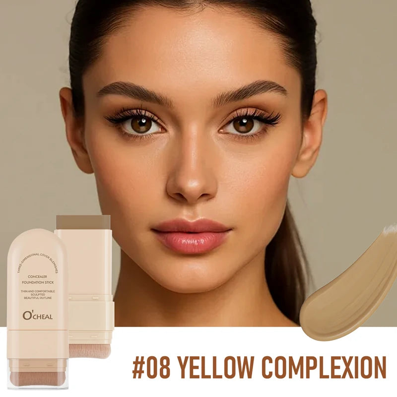 Rotating Concealer Foundation Stick Moisturizing Lightweight Conceals Zpaxo 36054-08