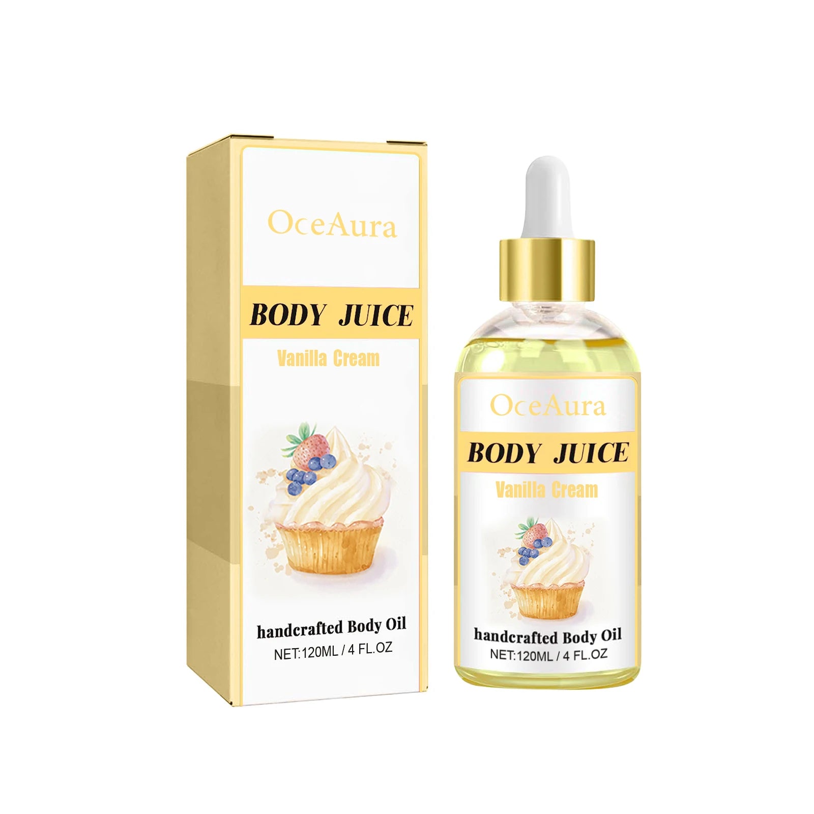 OceAura Sweet Fragrance Body Oil – Moisturizing & Nourishing Fragrance Body Oil Zpaxo Vanilla cream