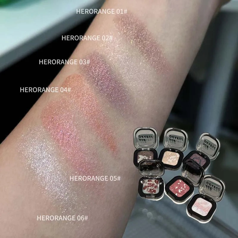 Monochrome Eyeshadow Palette Long-lasting Glow Highlighter Powder