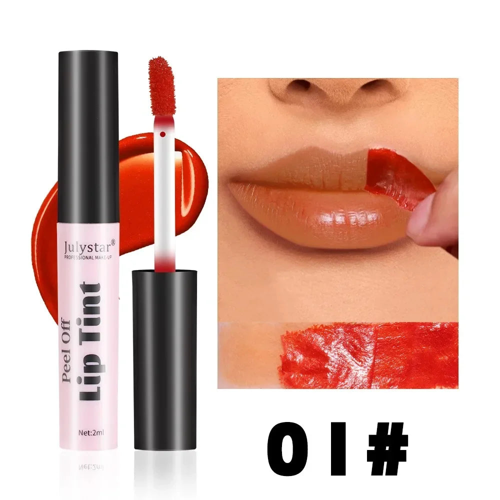 Julystar 6Color Peel Off Liquid Lipstick Waterproof Lasting Matte