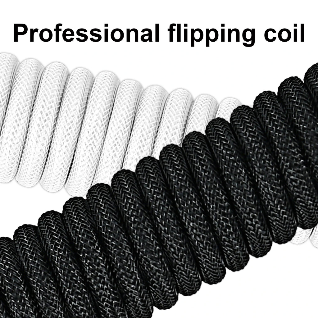 Type C Mechanical Keyboard Coiled Cable USB Keyboard Wire Mechanical Keyboard Cable Aviator Desktop Computer Aviation Connector Zpaxo