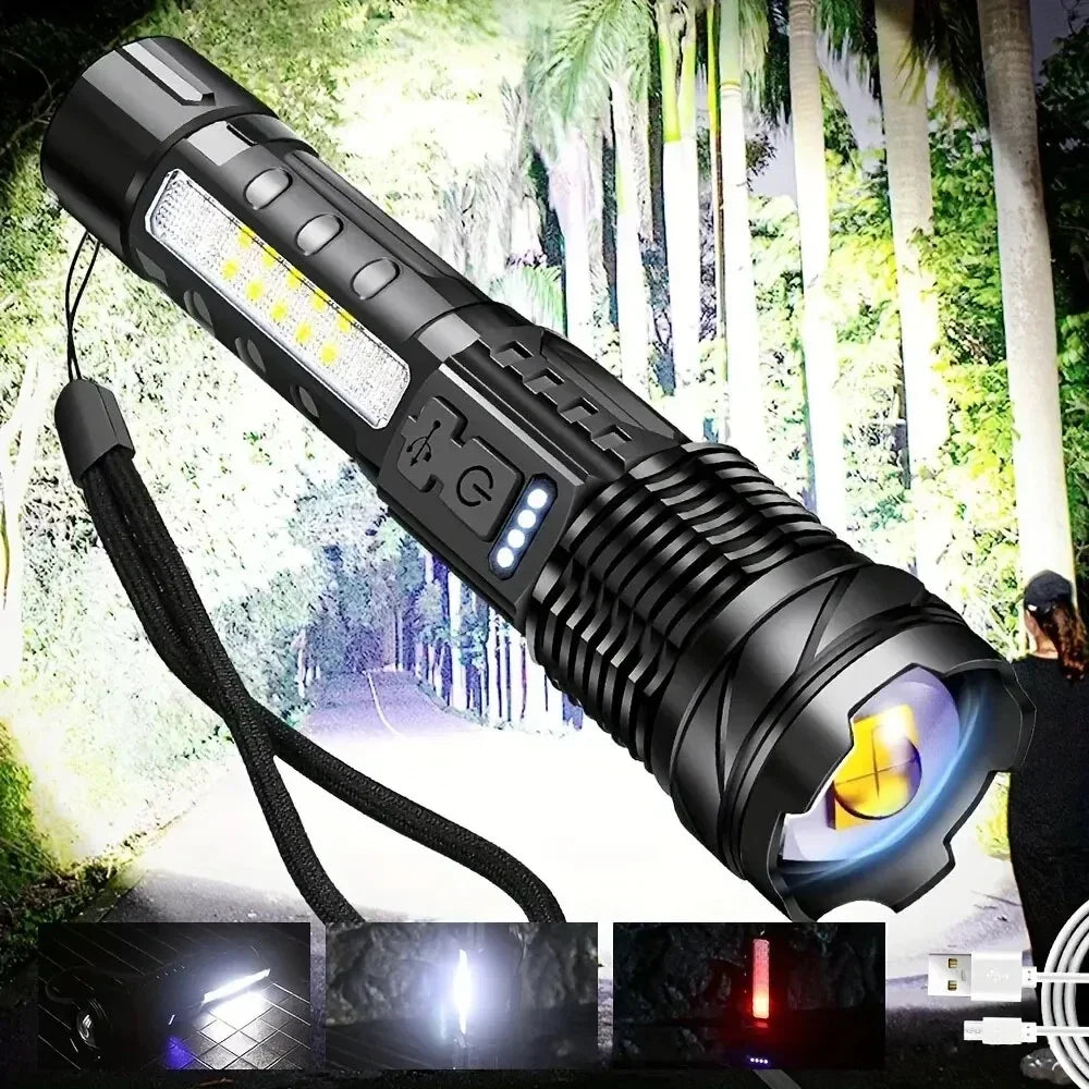 ESMARTER 800 Lumen Rechargeable Torch Flood Light & Side Light