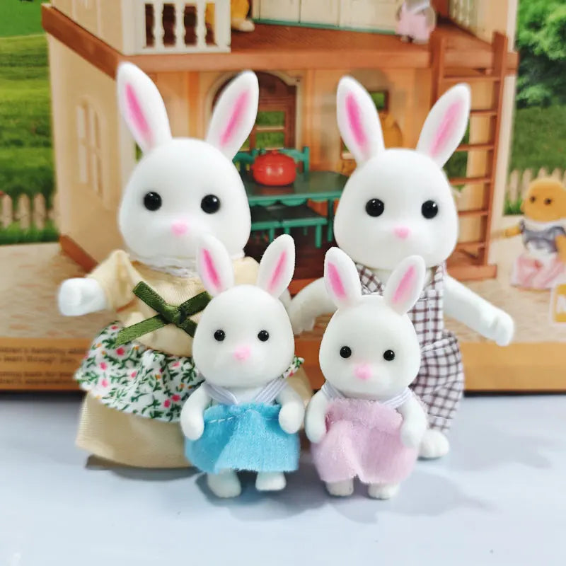 Dollhouse 1 12 Simulation Forest Family Doll Reindeer Panda Animal Zpaxo White Rabbit Family