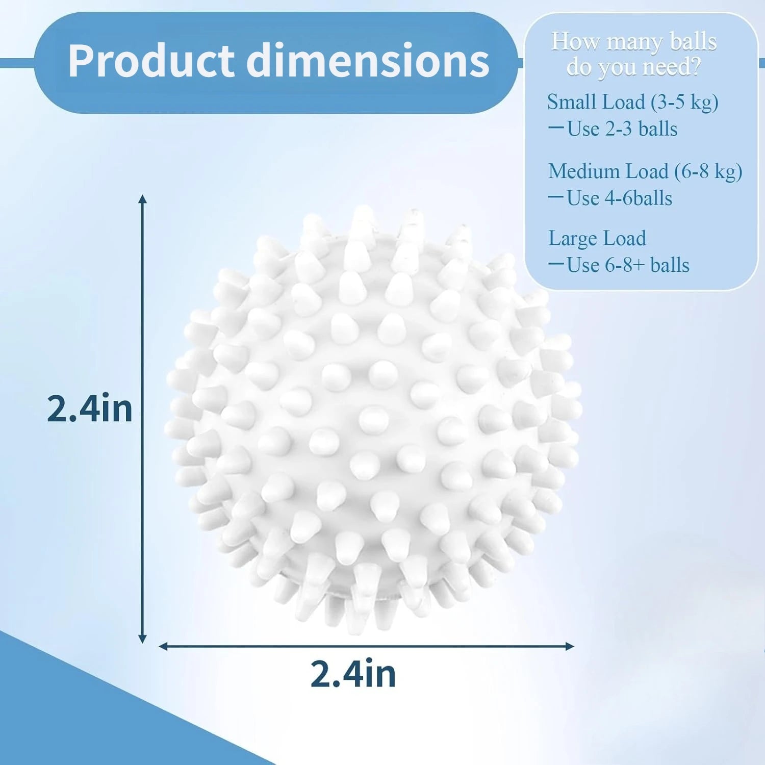 Reusable Laundry Washing Balls 3/6/9-Pack | 3D PVC Design