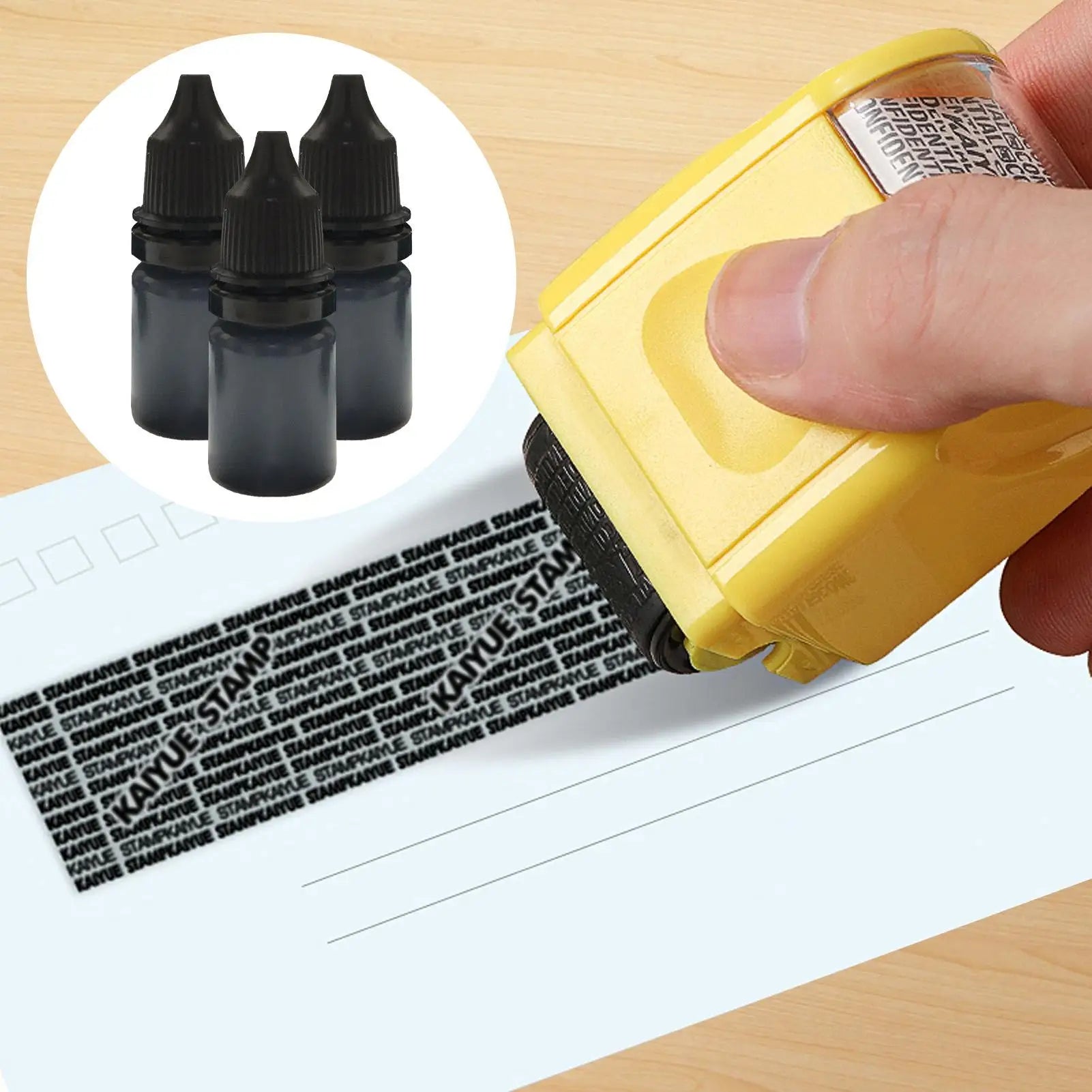 30ml Black Ink Refills Information Eliminators Privacy Theft Protect ID Security Stamp Messy Code Confidential Seal Supplies Zpaxo