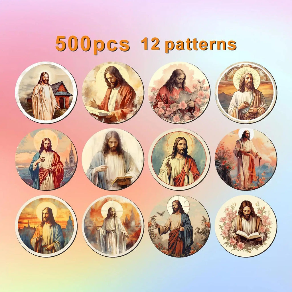 Christian Stickers Fade-resistant Party Favor Jesus Roll Sticker Wall