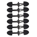 6 Pairs/Set Horn Toggle Closure Clasp Clothing Garment Ornaments Fasteners Black PU Leather Duffle Coat Sewing Crafts Zpaxo Black