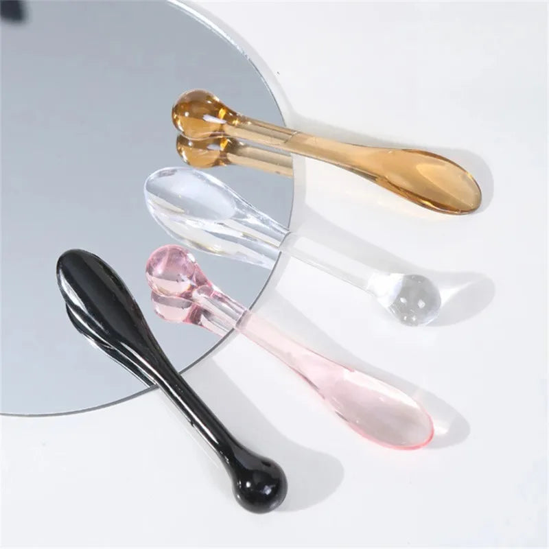 1 Acrylic Cosmetic Spatulas Scoop Face Cream Mask Spoon Eye Massage