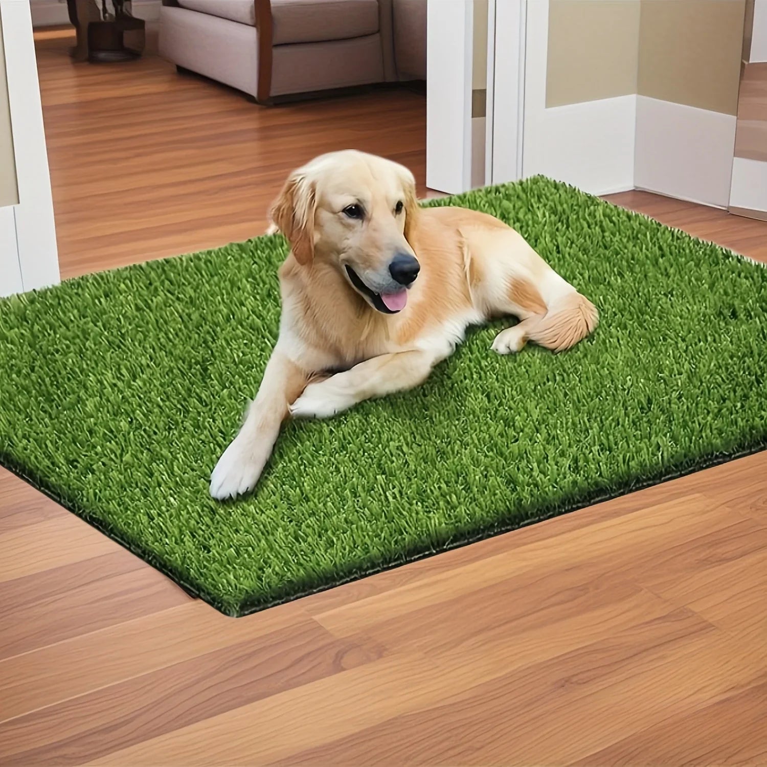 Dog Grass Mat Pee Pad Ultimate Washable Dog Grass Mat Reusable Odor-Control for Pet Training Easy-Clean Pee Pad Non-Slip Backing Zpaxo