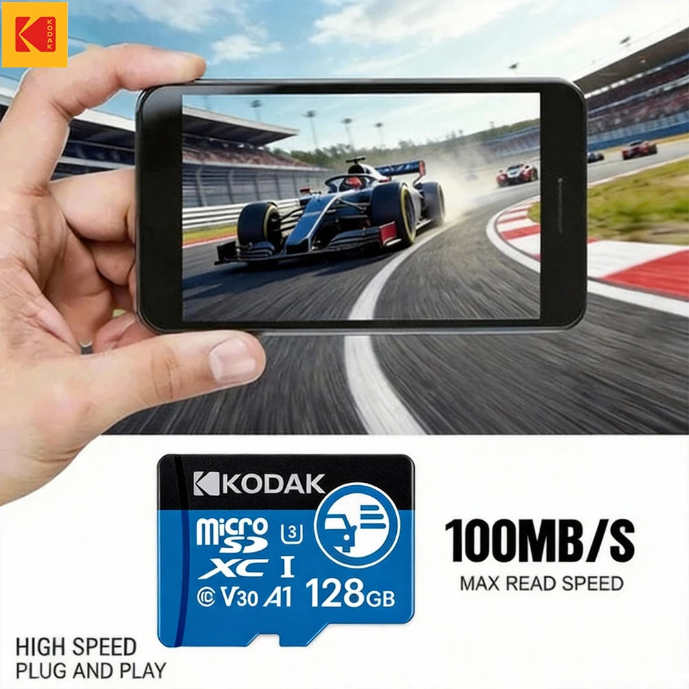 Kodak Ultra Mini Dash cam Micro SD Card 256GB 128GB Memory Card SD TF Flash Card Memory Cards 64GB 32GB For Cars Phone Zpaxo