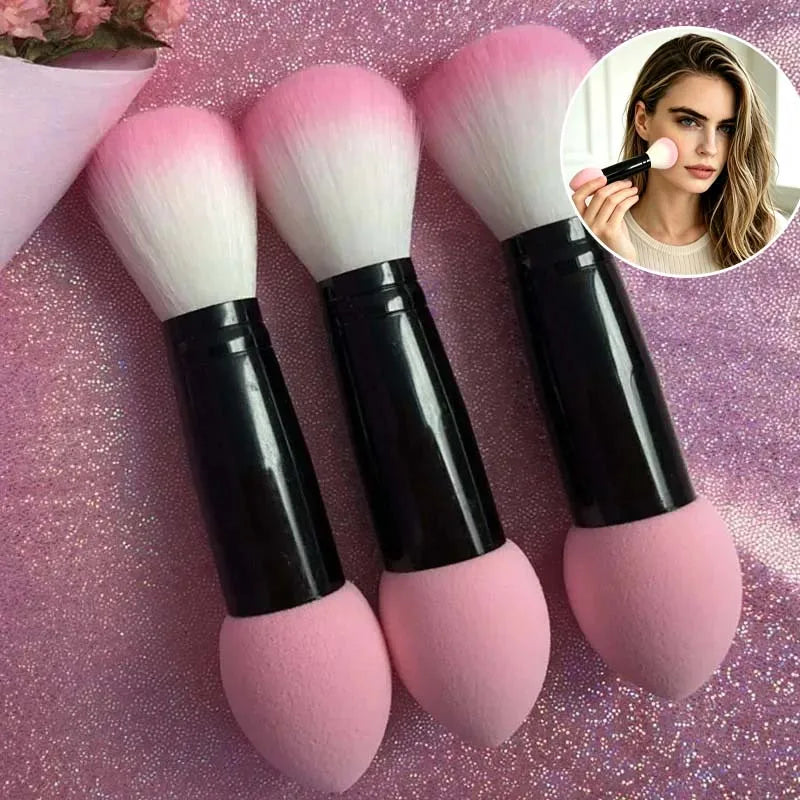 Double-end Blusher Brush Rose Red Professional Makeup Blush Cream
