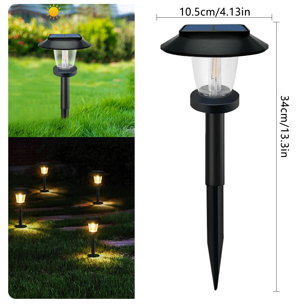 Solar Pathway Lights LED Outdoor Landscape Path Lamp IP65 Waterproof Solar Garden Lights For Yard Garden Walkway Patio Driveway Zpaxo Solar Pathway Lights 2pcs