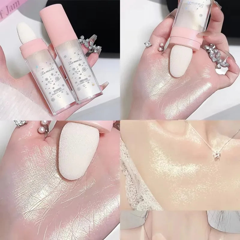 3Colors Glitter Powder Highlighter Makeup Body Brighten Natural Face