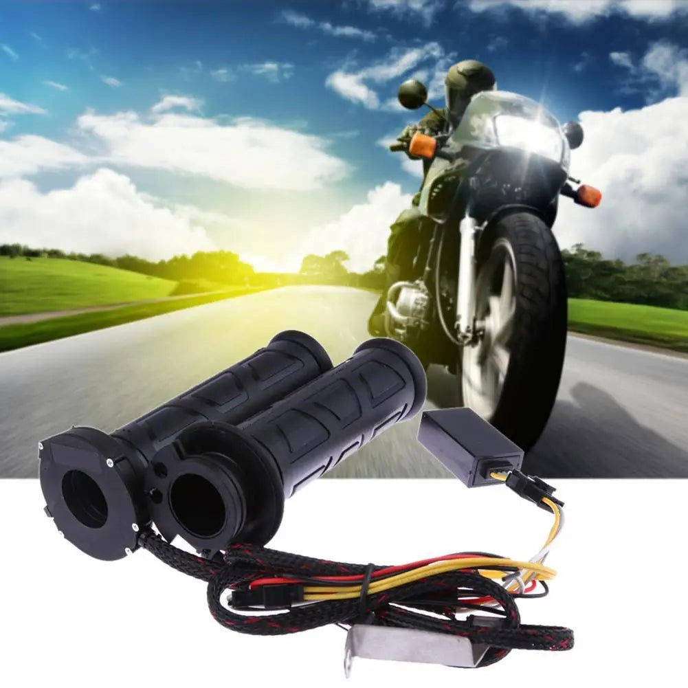 Motorcycle Warm Hands Grips Non-slip Handlebar Cover Heated Handle Sleeve Waterproof Electric Replacement Motorbike Accessories Zpaxo