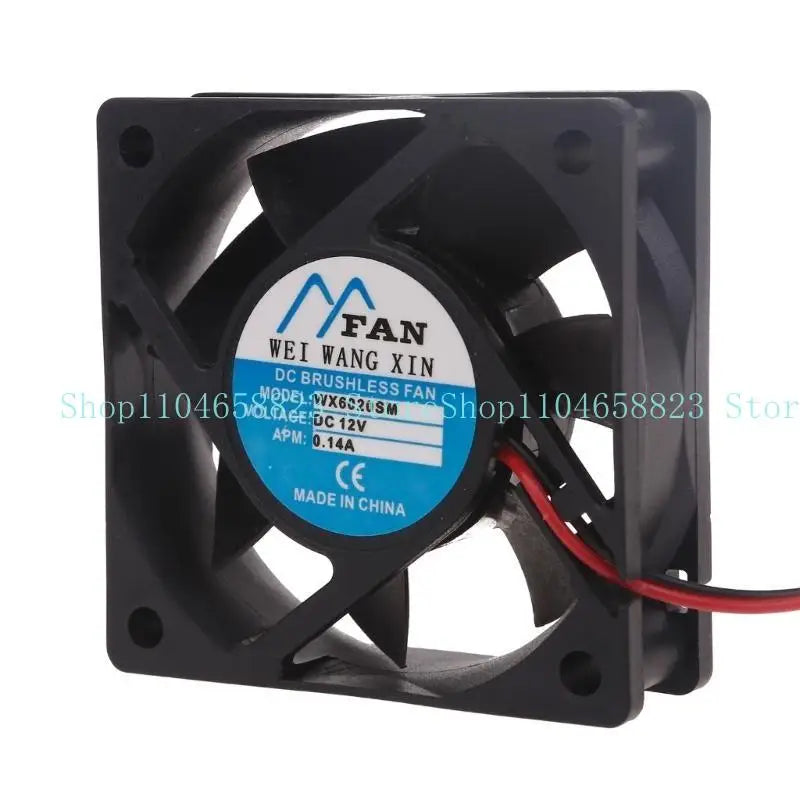 4500RPM CPU Cooling Fan 6020 0.2A 60mm for DC Brushless Sleeve Bearing Temperature Control Server Cooler 2Pin Zpaxo