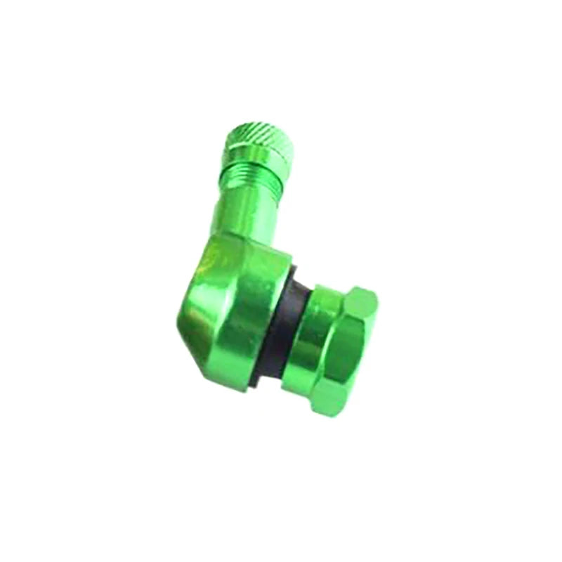 Aluminum Alloy Valve Motorcycle Rim 90 Degree Angle Wheel Tire Zpaxo Green