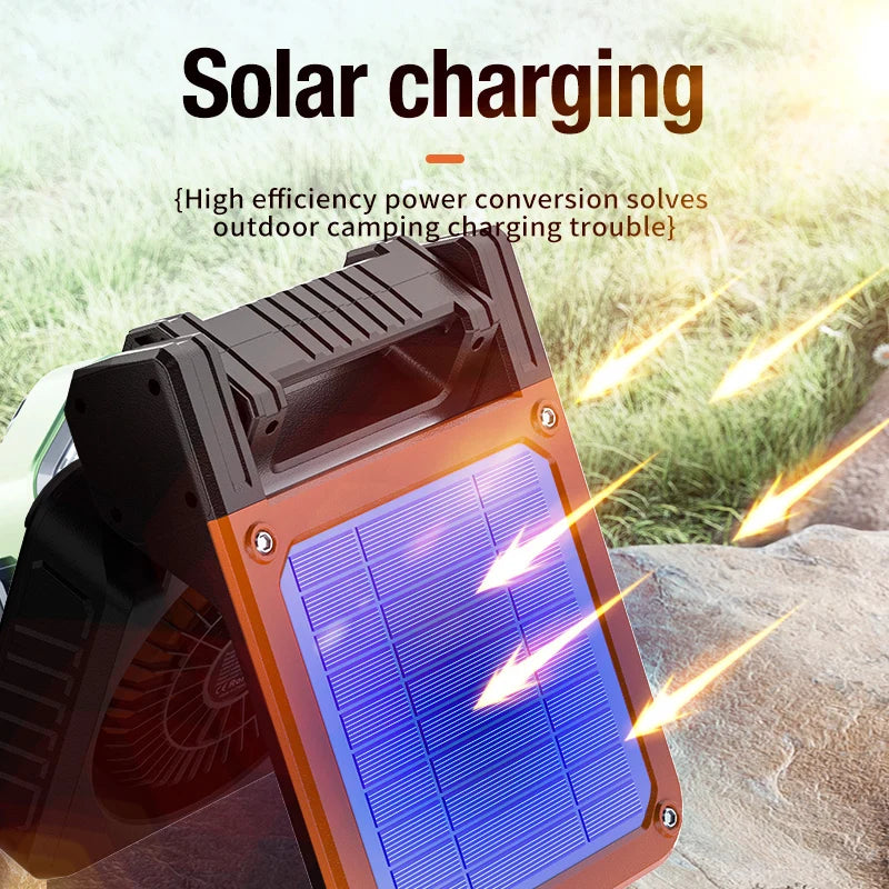 Outdoor Camping Fan Portable USB Tent Lighting LED Multifunctional