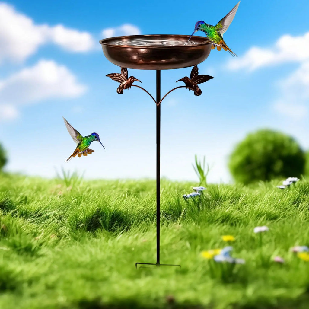 Bird Bath Hummingbird Feeding Container Garden Gardeners Homeowners