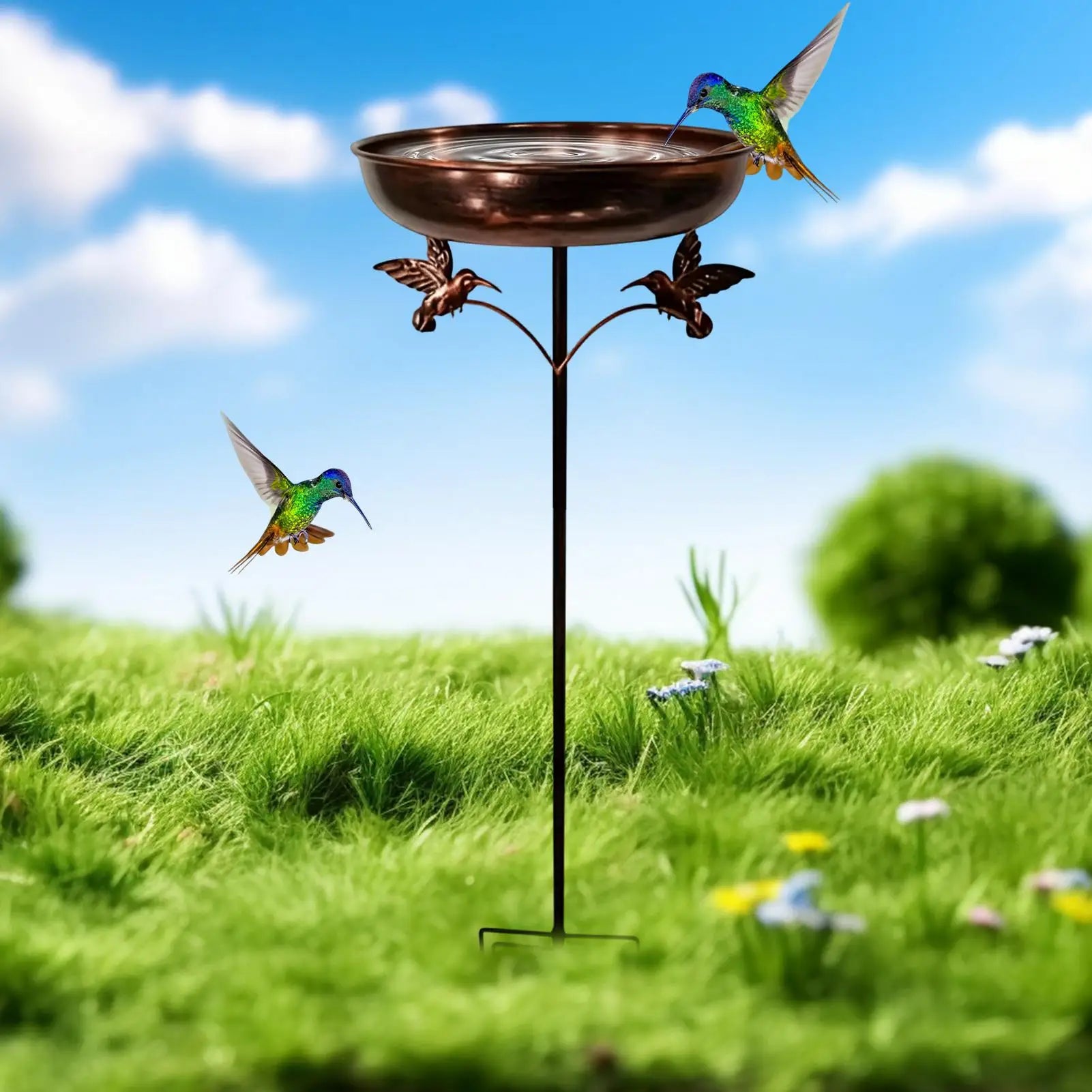 Bird Bath Hummingbird Feeding Container Garden Gardeners Homeowners