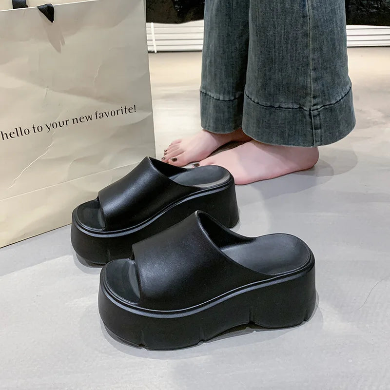 Thick Sole Sandals Women Home Platform Slippers EVA Non Slip Beach