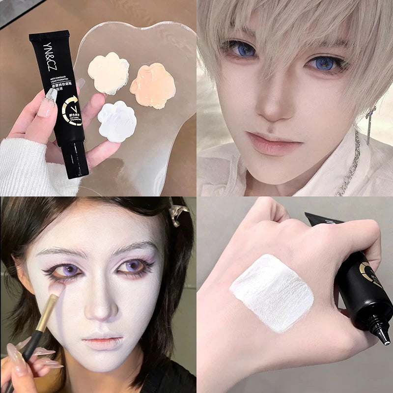 Foundation Blending Liquid Toner Ivory White Liquid Foundation 30ml Blending Pure White COS Stage Matte Concealer Cream Makeup Zpaxo