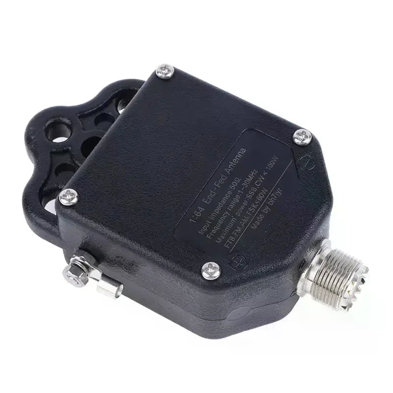 Black 1 64 Balun End Fed Antenna 4-Band 8-Band Portable HF 100W Power Zpaxo