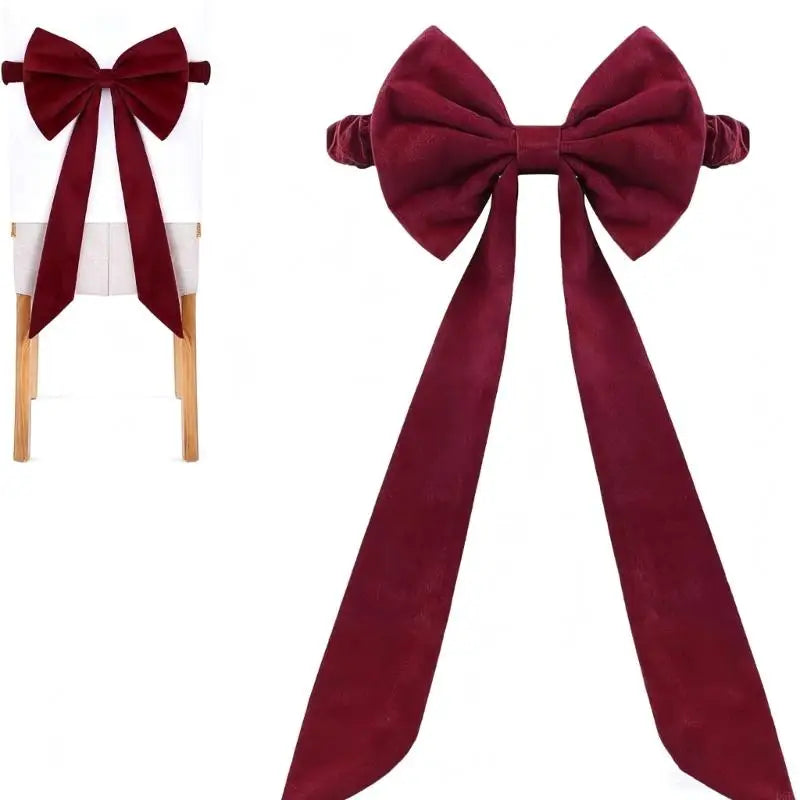 1 Packchristmas Chair Bands Festive Sashes Dining Chairs Holiday