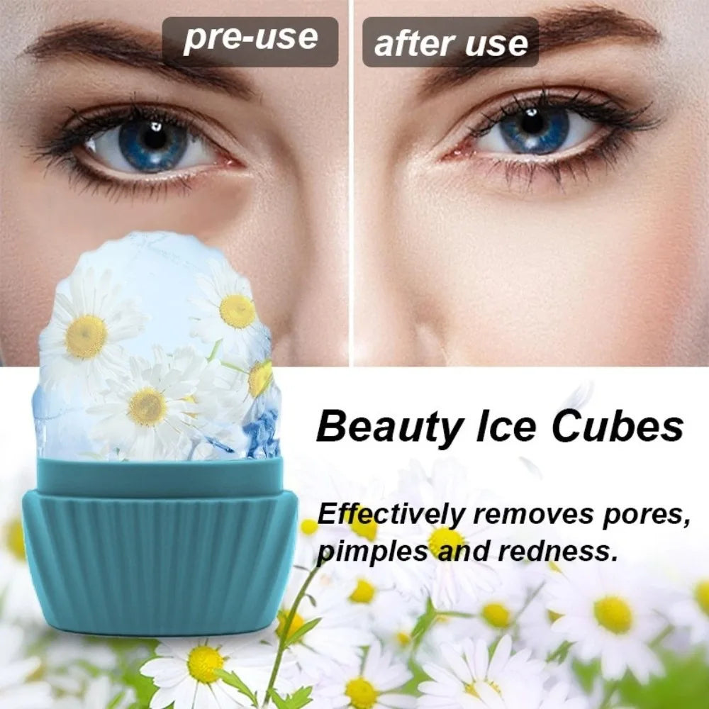 Silicone Ice Face Roller Shrink Pores De-puffing Facial Mold Skincare Zpaxo