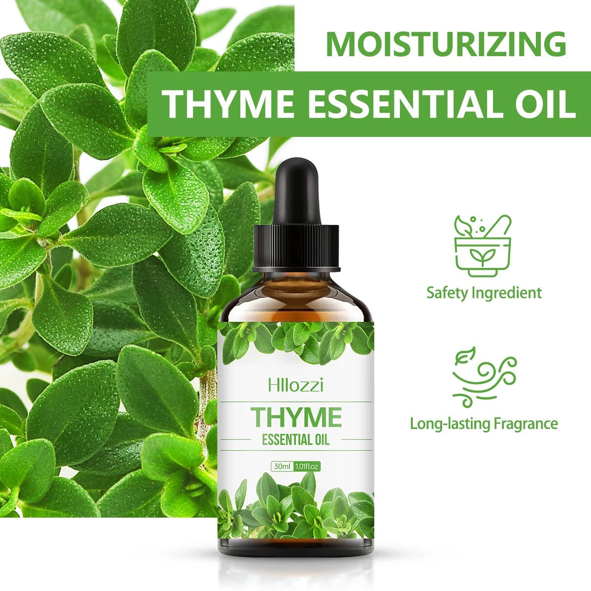 Thyme Essential Oil White Vanilla Rich Smell Skin Care Hair Hydrating Zpaxo