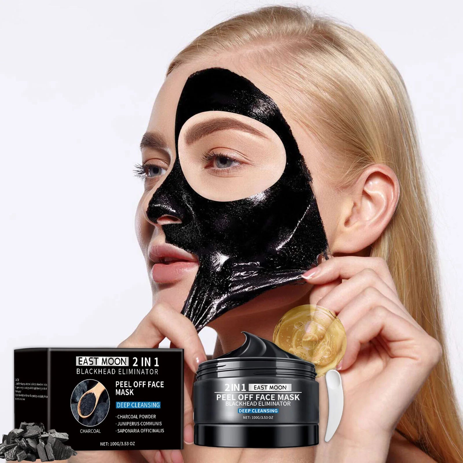 Bamboo Charcoal Blackhead Remover Mask Purifying Shrink Pore Deep Cleansing Oil Control Exfoliator Peel Mud Mask Skin Care Zpaxo