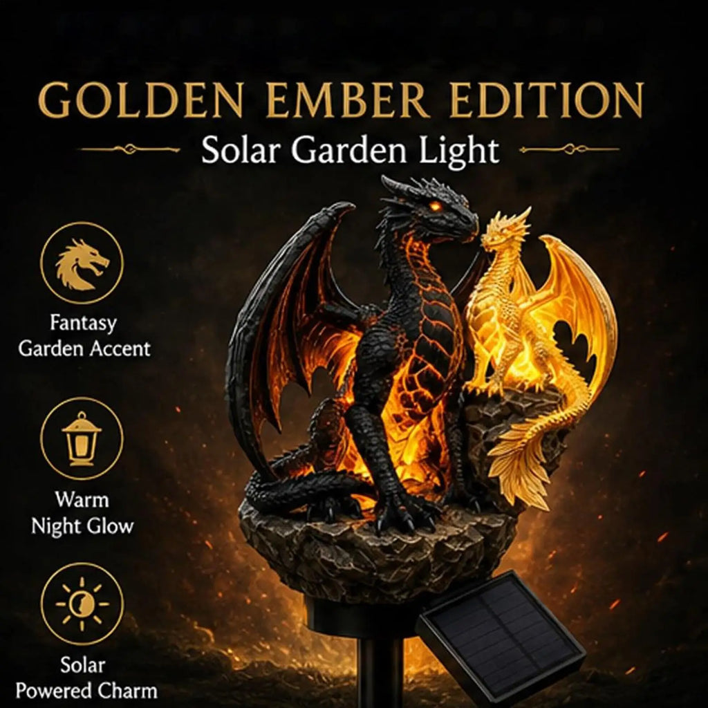 Dragon Solar Lights Outdoor Garden Decor Sculpture Lighting Sidewalk