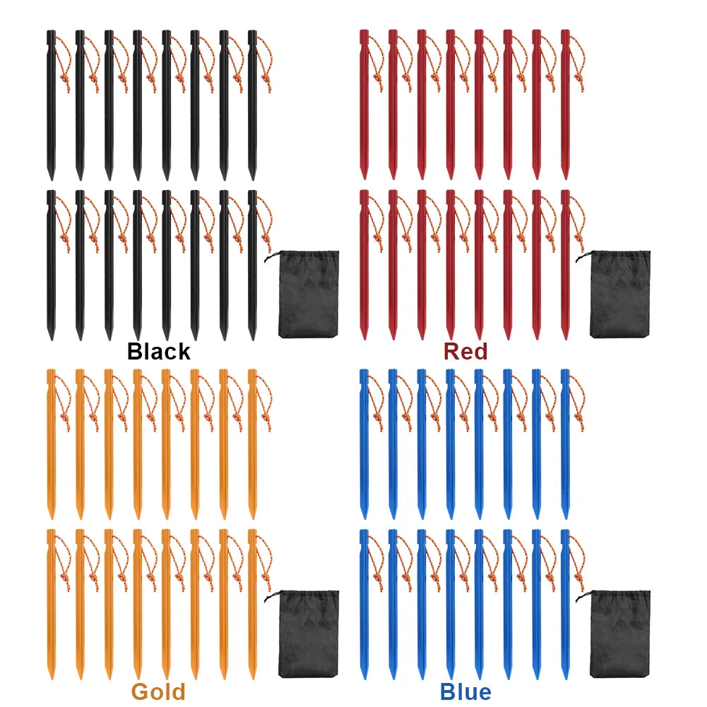 Tent Stakes Camping Aluminum Alloy Garden Outdoor Nails Canopy