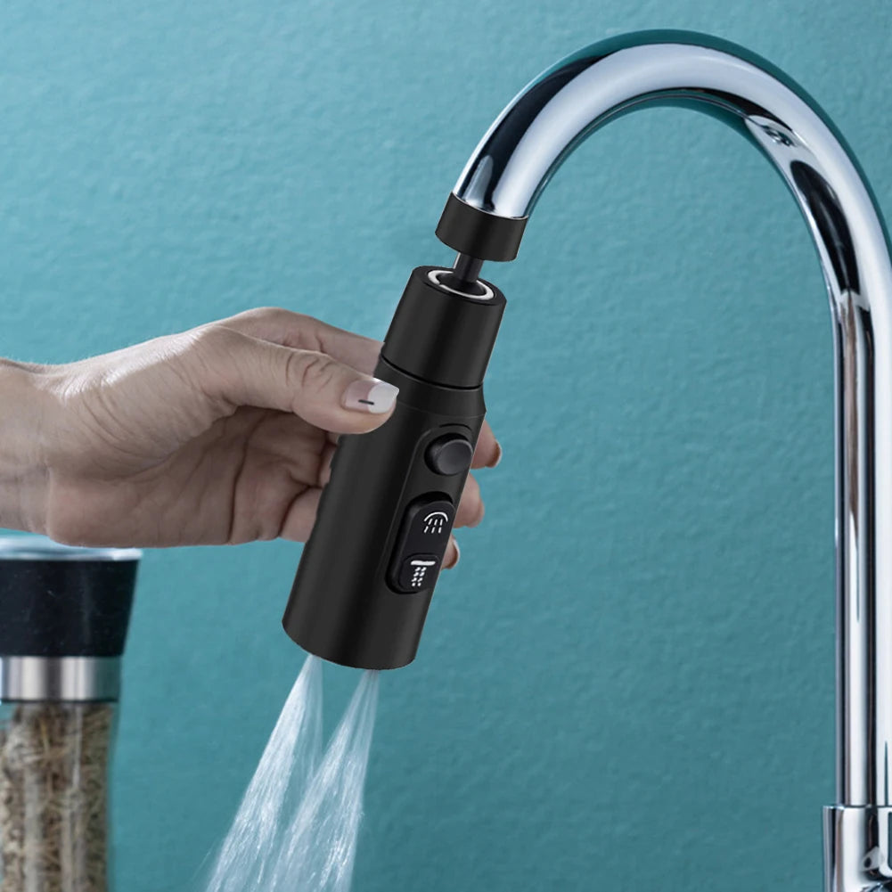 360 Degree Rotatable Faucet Extender Kitchen Aerator 3 Modes Bathroom
